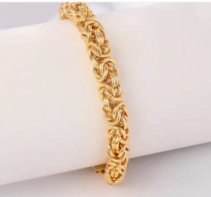 Beautiful 18kt Gold Weave Bracelet – Made in Italy Bracelets Gold / 20cm The Nichole Collection