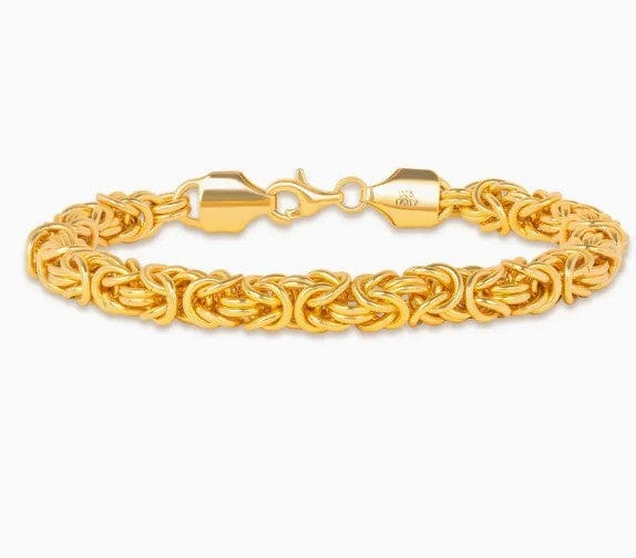 Beautiful 18kt Gold Weave Bracelet – Made in Italy Bracelets Gold / 20cm The Nichole Collection