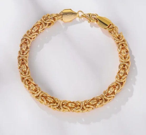 Beautiful 18kt Gold Weave Bracelet – Made in Italy Bracelets Gold / 20cm The Nichole Collection