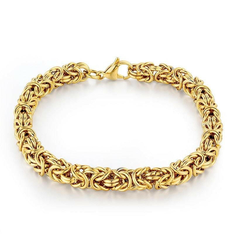 Beautiful 18kt Gold Weave Bracelet – Made in Italy Gold / 20cm Bracelets The Nichole Collection - Official Site