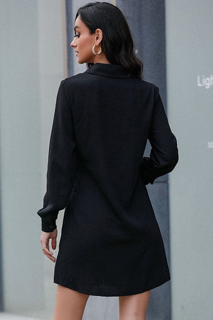 Belted Mini Shirt Dress Dresses The Nichole Collection