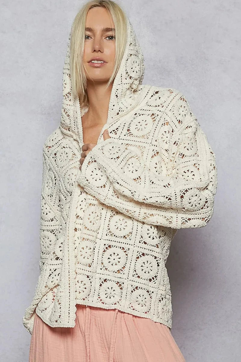 Boho Bloom Cardigan Cream / One Size The Nichole Collection