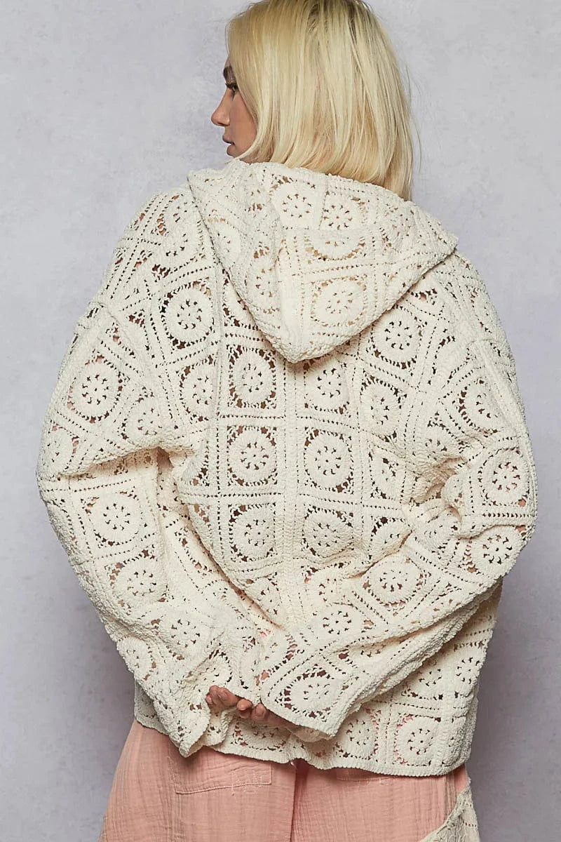 Boho Bloom Cardigan Cream / One Size The Nichole Collection