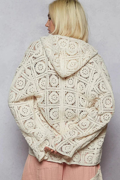 Boho Bloom Cardigan Cream / One Size The Nichole Collection