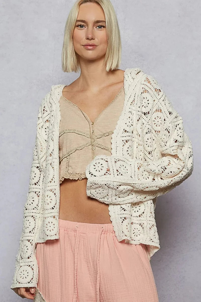 Boho Bloom Cardigan Cream / One Size The Nichole Collection