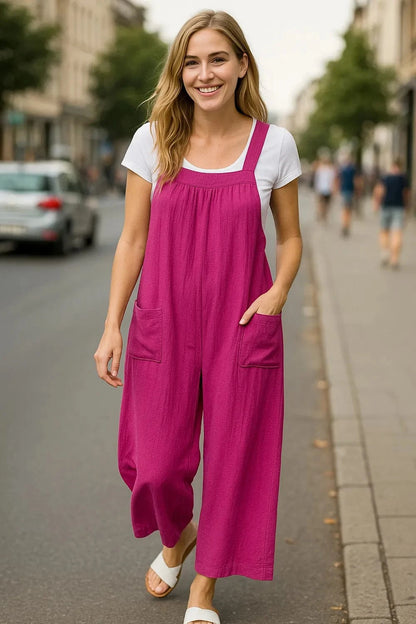 Boho Breeze Wide-Leg Overalls The Nichole Collection