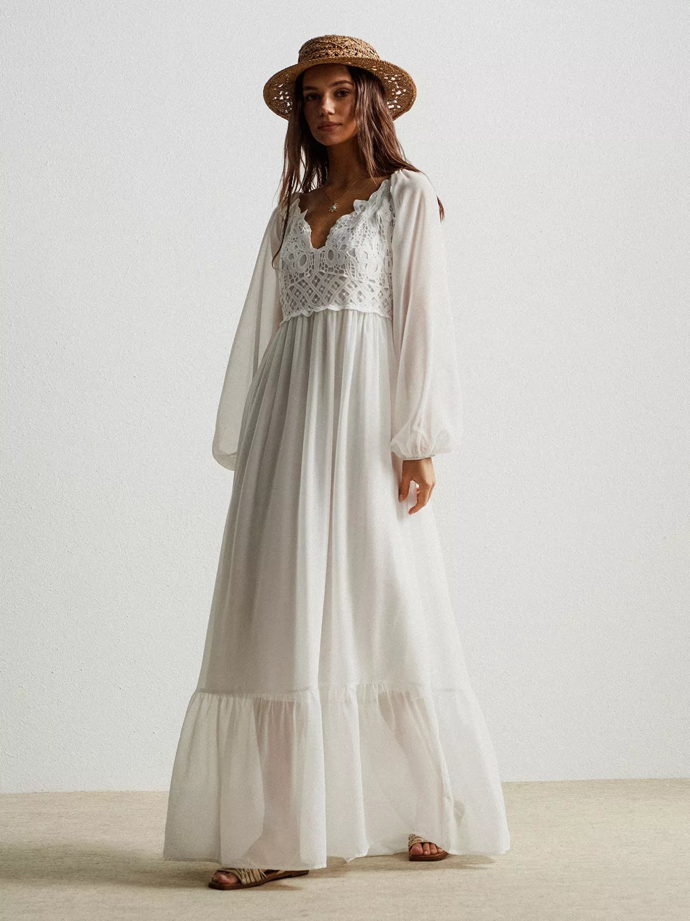 Boho Chic Crochet Lace Maxi Dress Maxi Dresses The Nichole Collection - Official Site