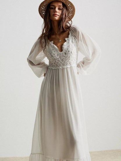 Boho Chic Crochet Lace Maxi Dress Maxi Dresses The Nichole Collection - Official Site