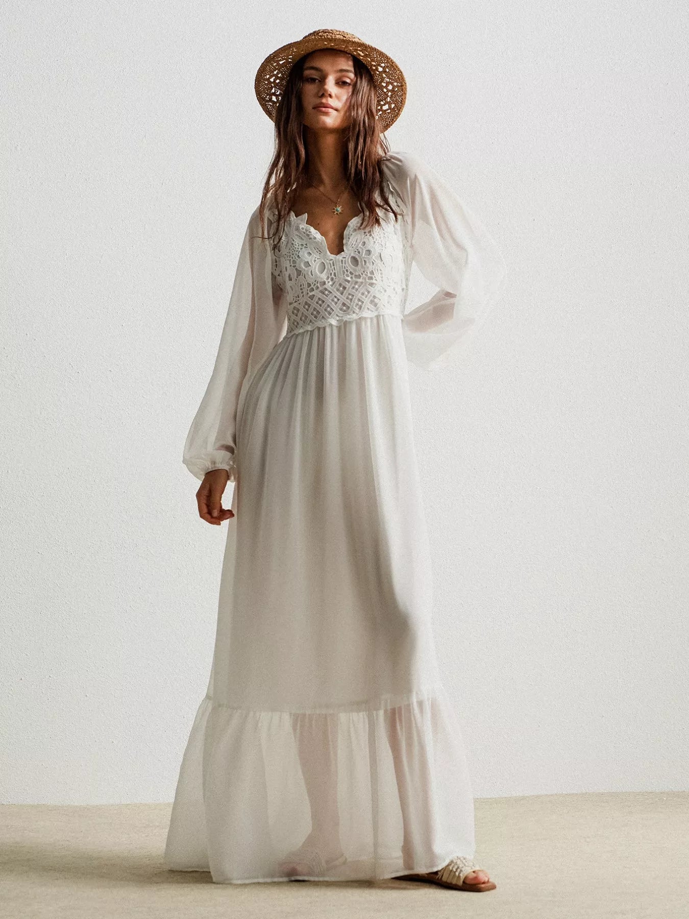 Boho Chic Crochet Lace Maxi Dress Maxi Dresses The Nichole Collection - Official Site