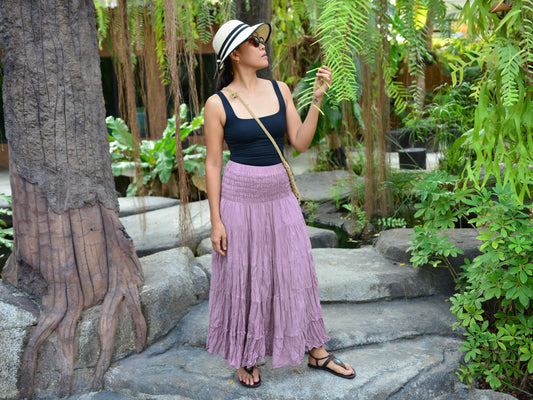 Boho Hippie Maxi Cotton Long Skirt The Nichole Collection