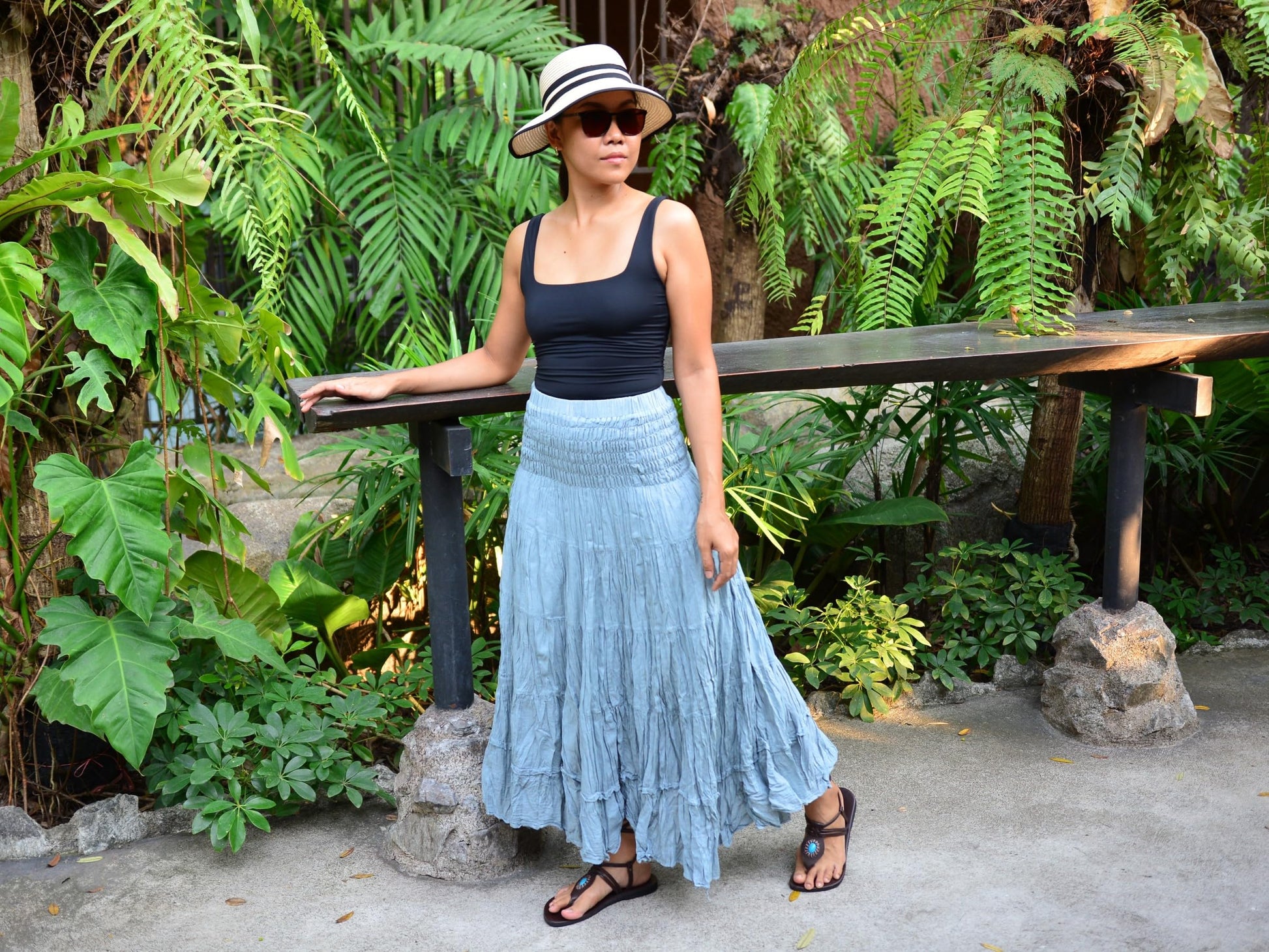 Boho Hippie Maxi Cotton Long Skirt The Nichole Collection