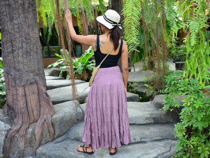Boho Hippie Maxi Cotton Long Skirt The Nichole Collection