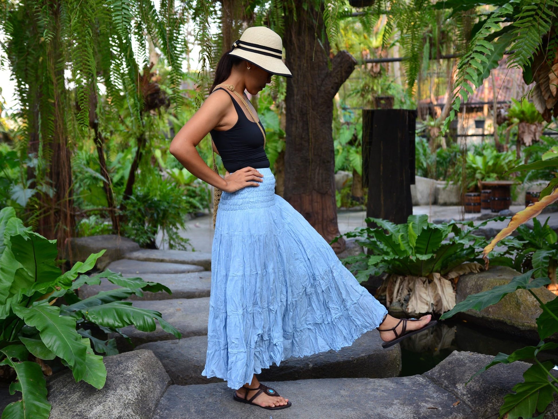 Boho Hippie Maxi Cotton Long Skirt The Nichole Collection