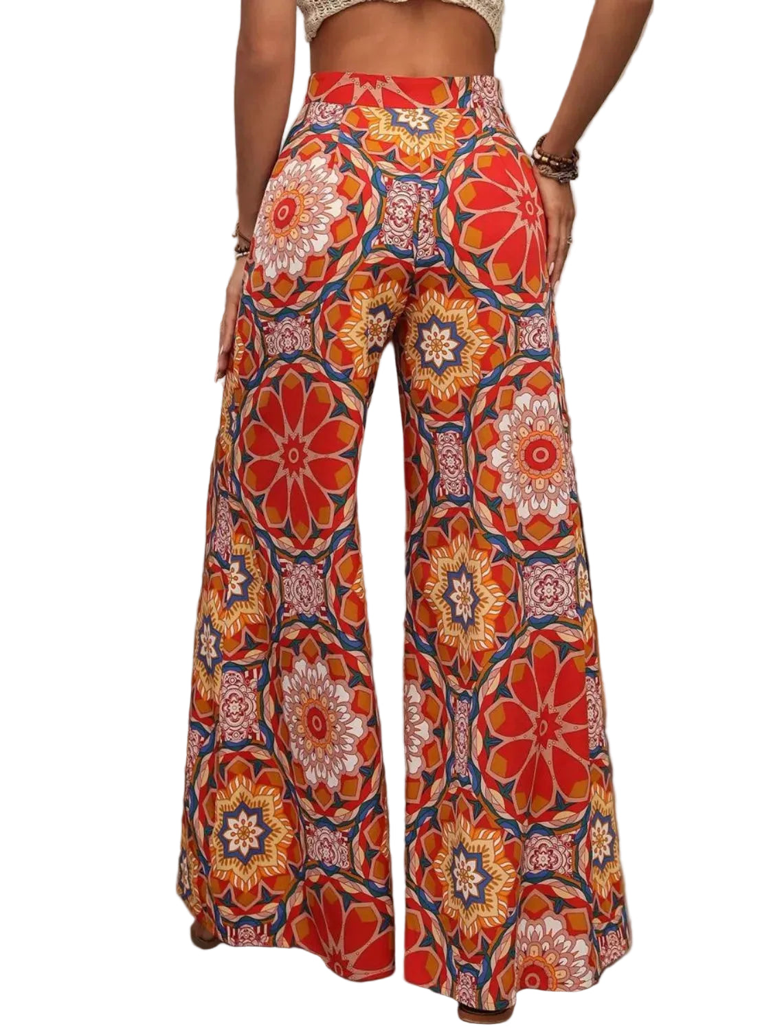 Boho Printed Wide Leg Pants Wide Leg Pants The Nichole Collection - Official Site