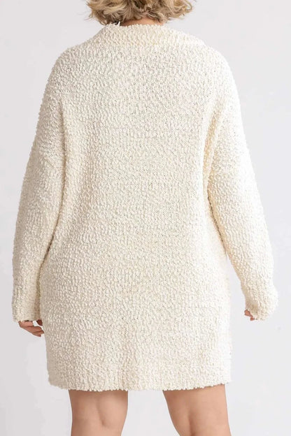 Boucle Knit Sweater Dress with High-Low Hem Dresses The Nichole Collection