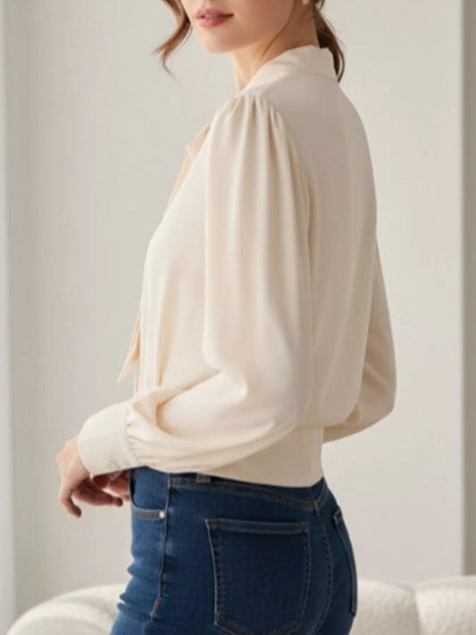 Bow Tie Long Sleeve Shirt The Nichole Collection