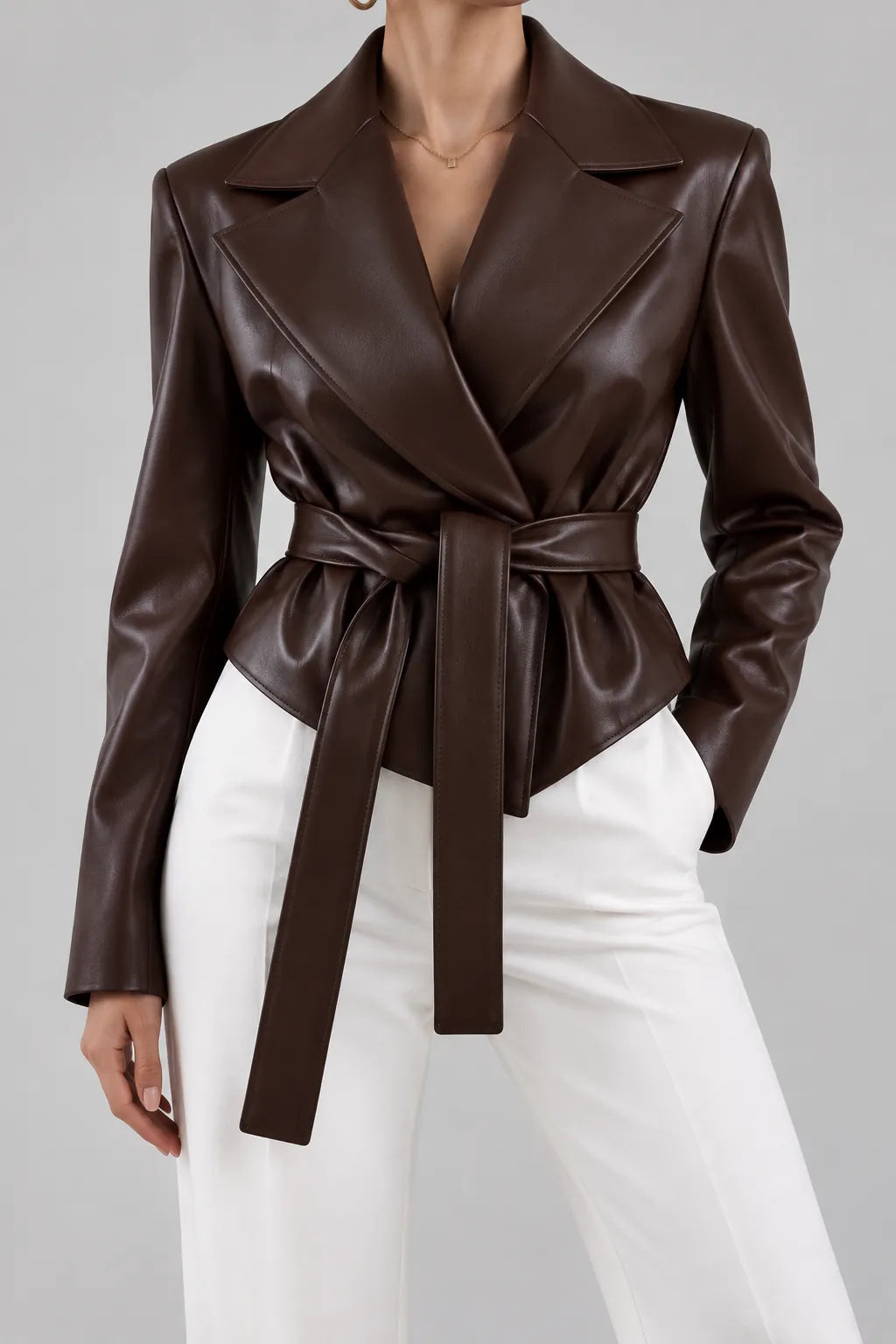 BELTED SHAWL-COLLAR JACKET The Nichole Collection - Official Site
