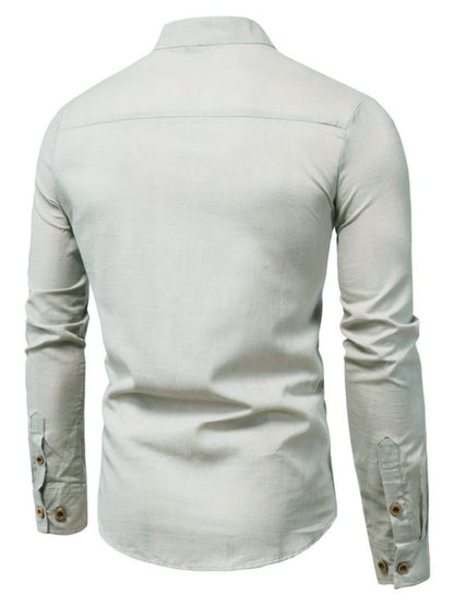 Button Detail Long Sleeve Shirt | The Nichole Collection