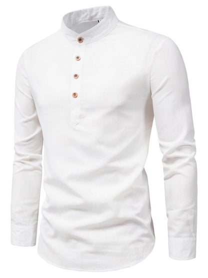 Button Detail Long Sleeve Shirt | The Nichole Collection