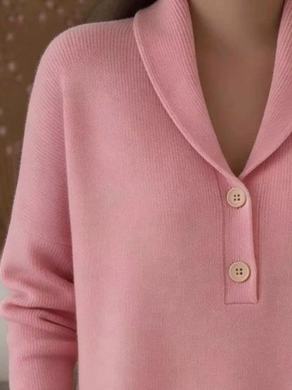Button Detail Long Sleeve Sweater | The Nichole Collection