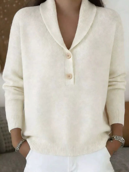 Button Detail Long Sleeve Sweater | The Nichole Collection