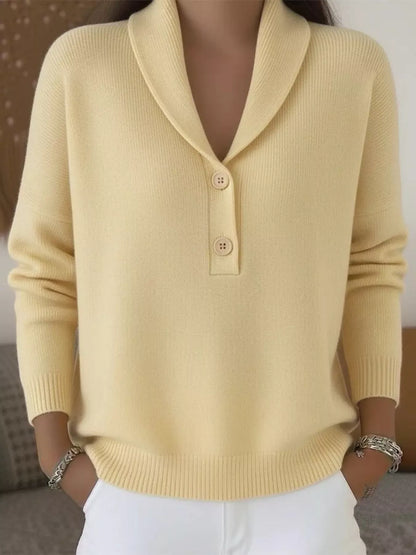 Button Detail Long Sleeve Sweater | The Nichole Collection
