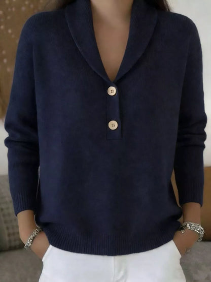 Button Detail Long Sleeve Sweater | The Nichole Collection