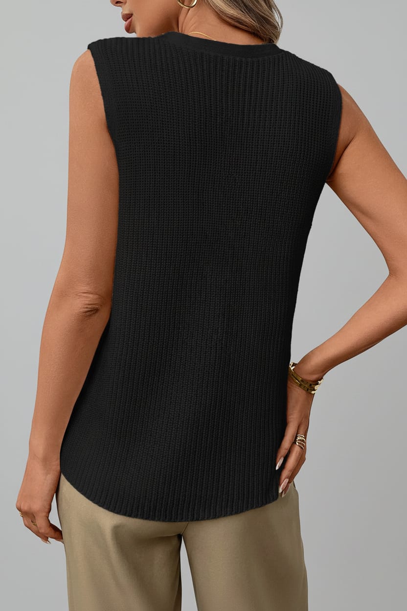 Button-Down Knit Sweater Vest The Nichole Collection - Official Site
