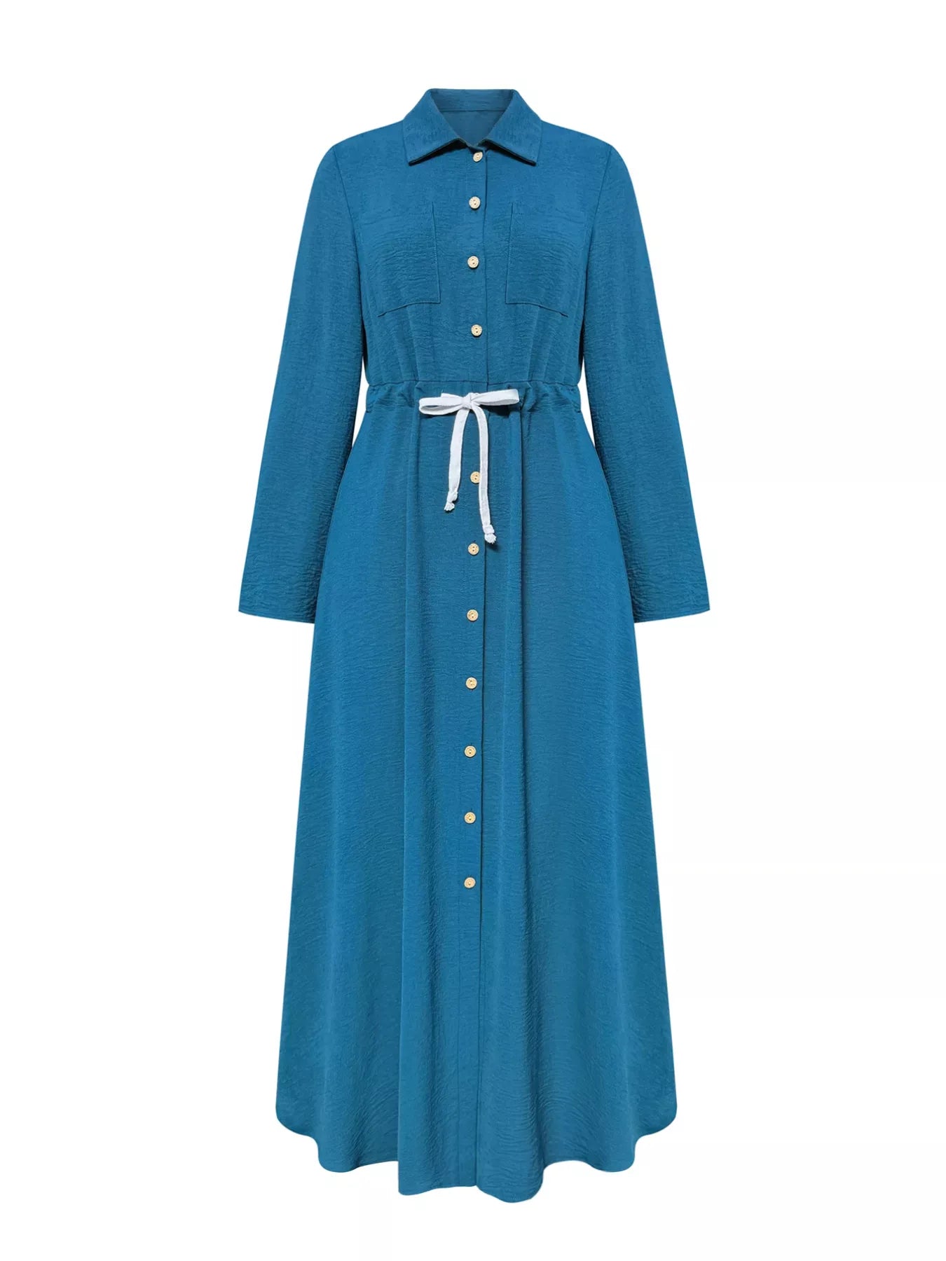 Button-Down Long Sleeve Dress The Nichole Collection