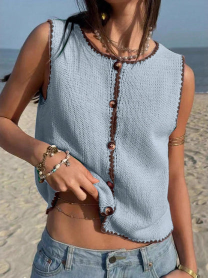 Button-Down Sweater Vest The Nichole Collection - Official Site