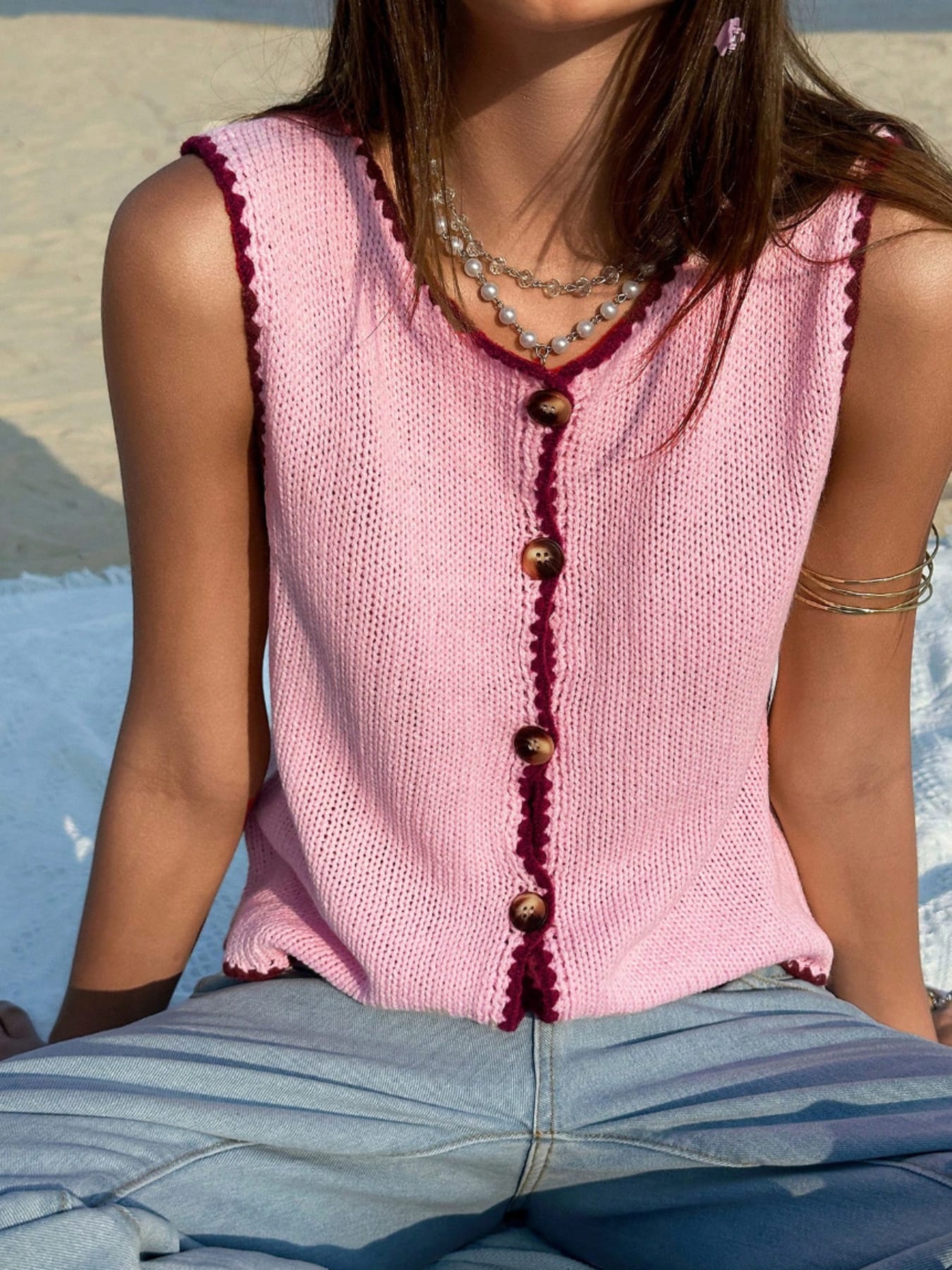Button-Down Sweater Vest The Nichole Collection - Official Site