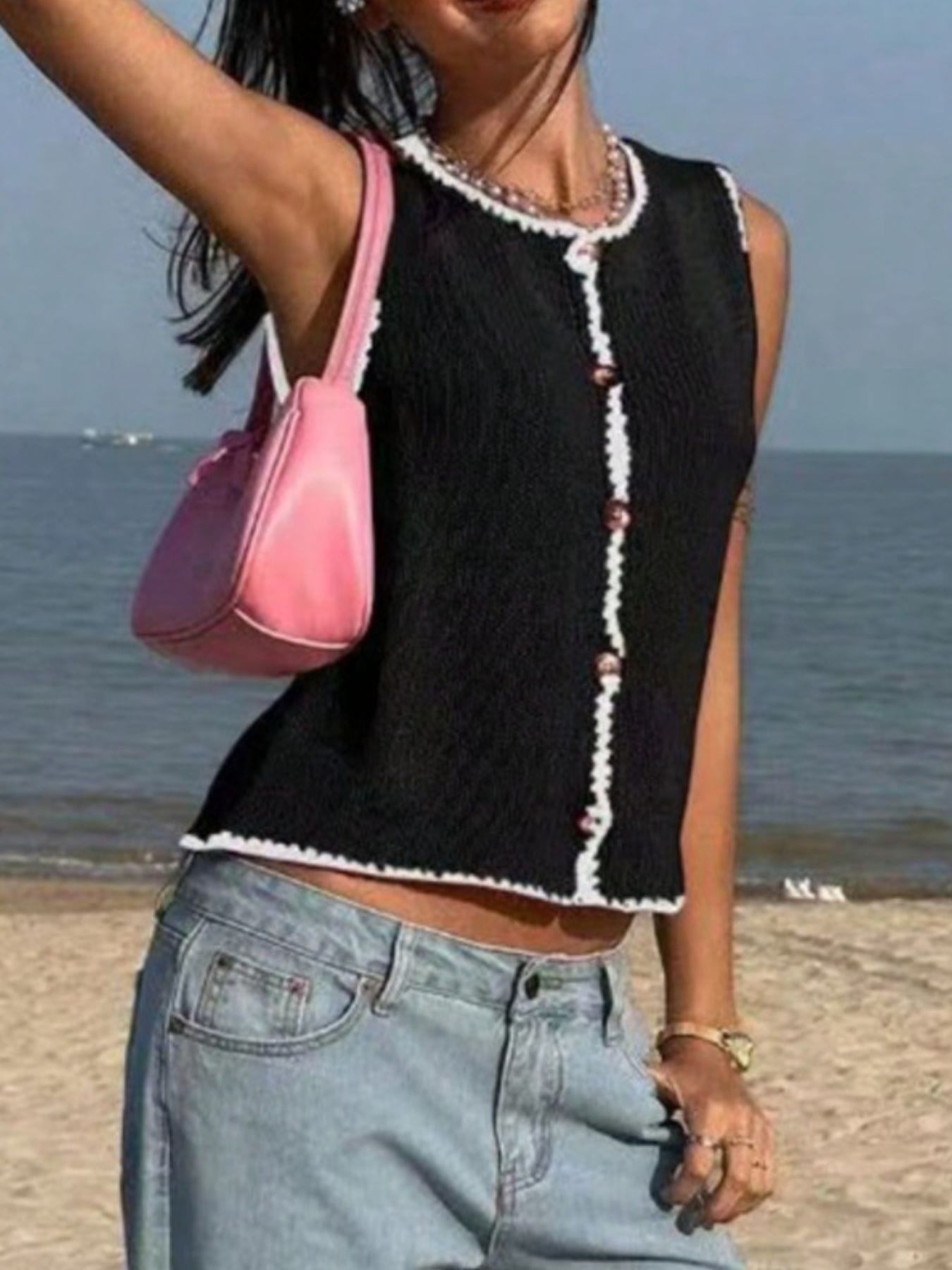 Button-Down Sweater Vest The Nichole Collection - Official Site