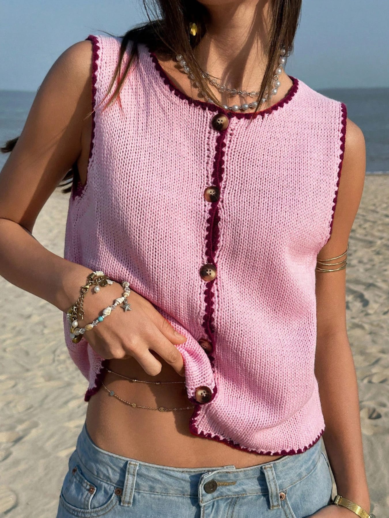 Button-Down Sweater Vest The Nichole Collection - Official Site