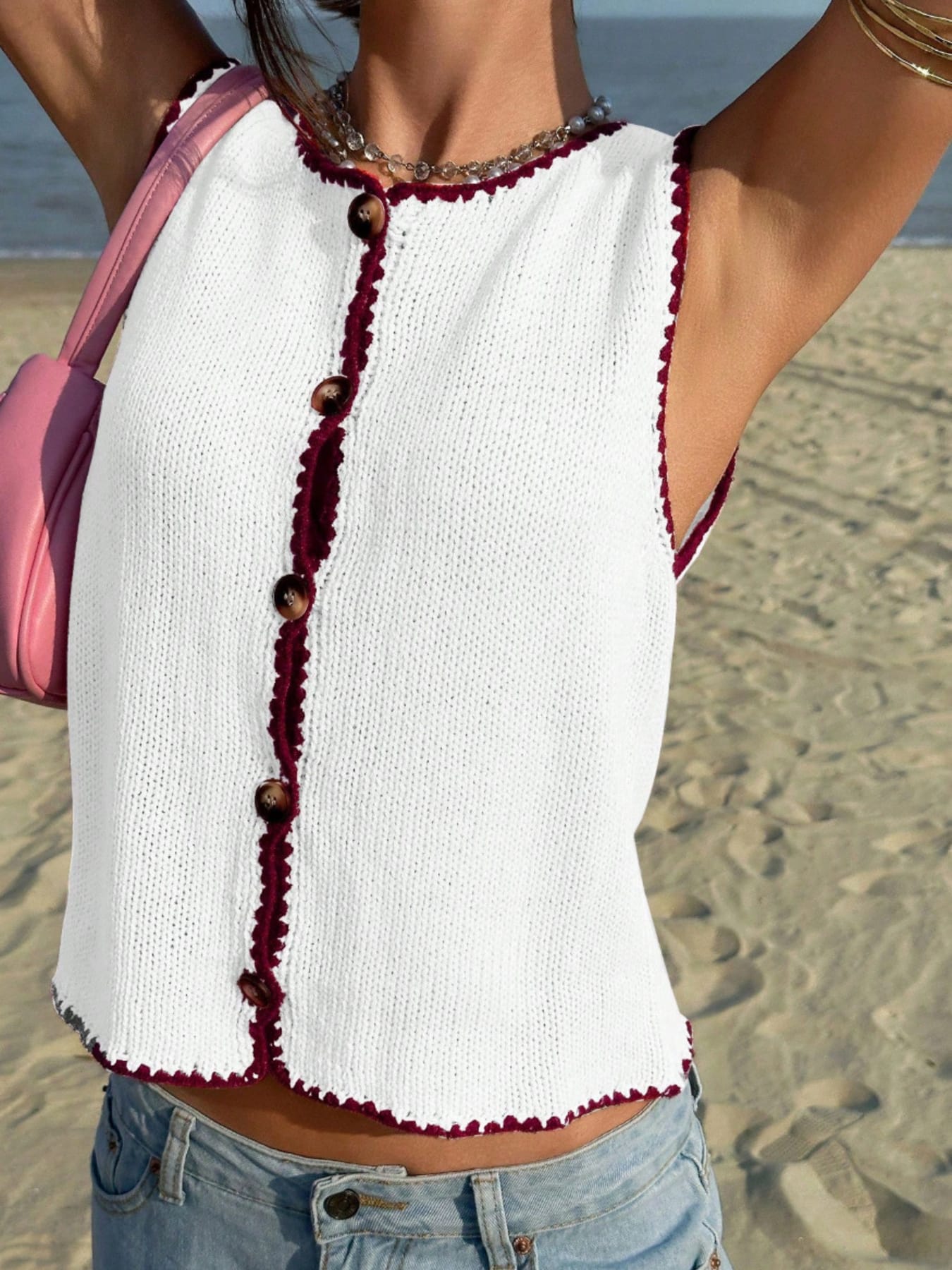 Button-Down Sweater Vest The Nichole Collection - Official Site