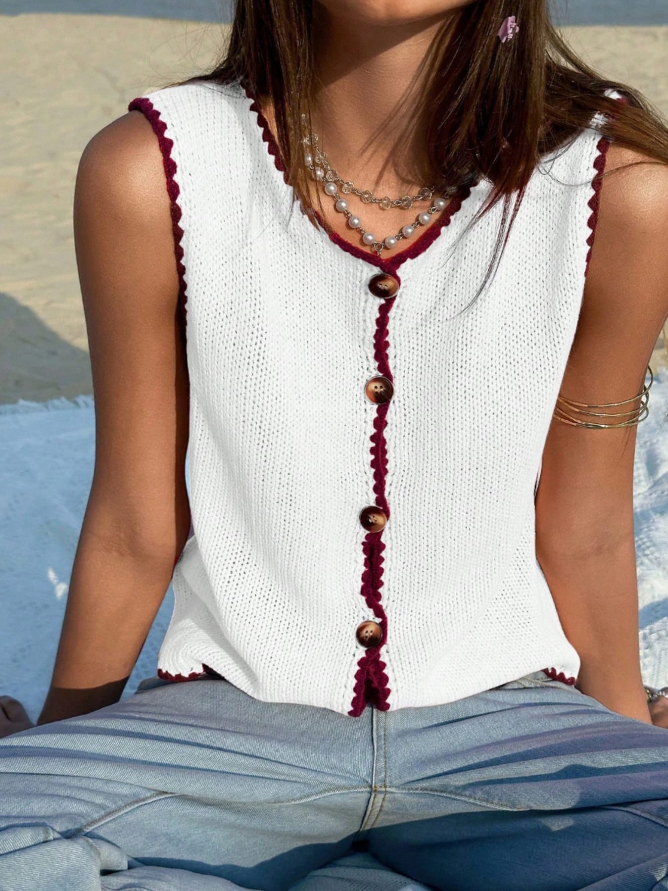 Button-Down Sweater Vest The Nichole Collection - Official Site