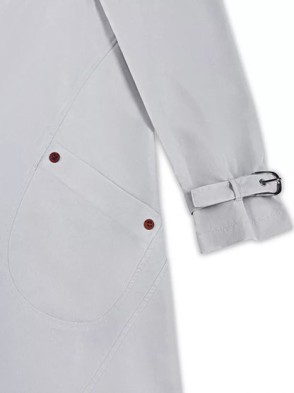 Button Up Hooded Longline Trench Coat The Nichole Collection