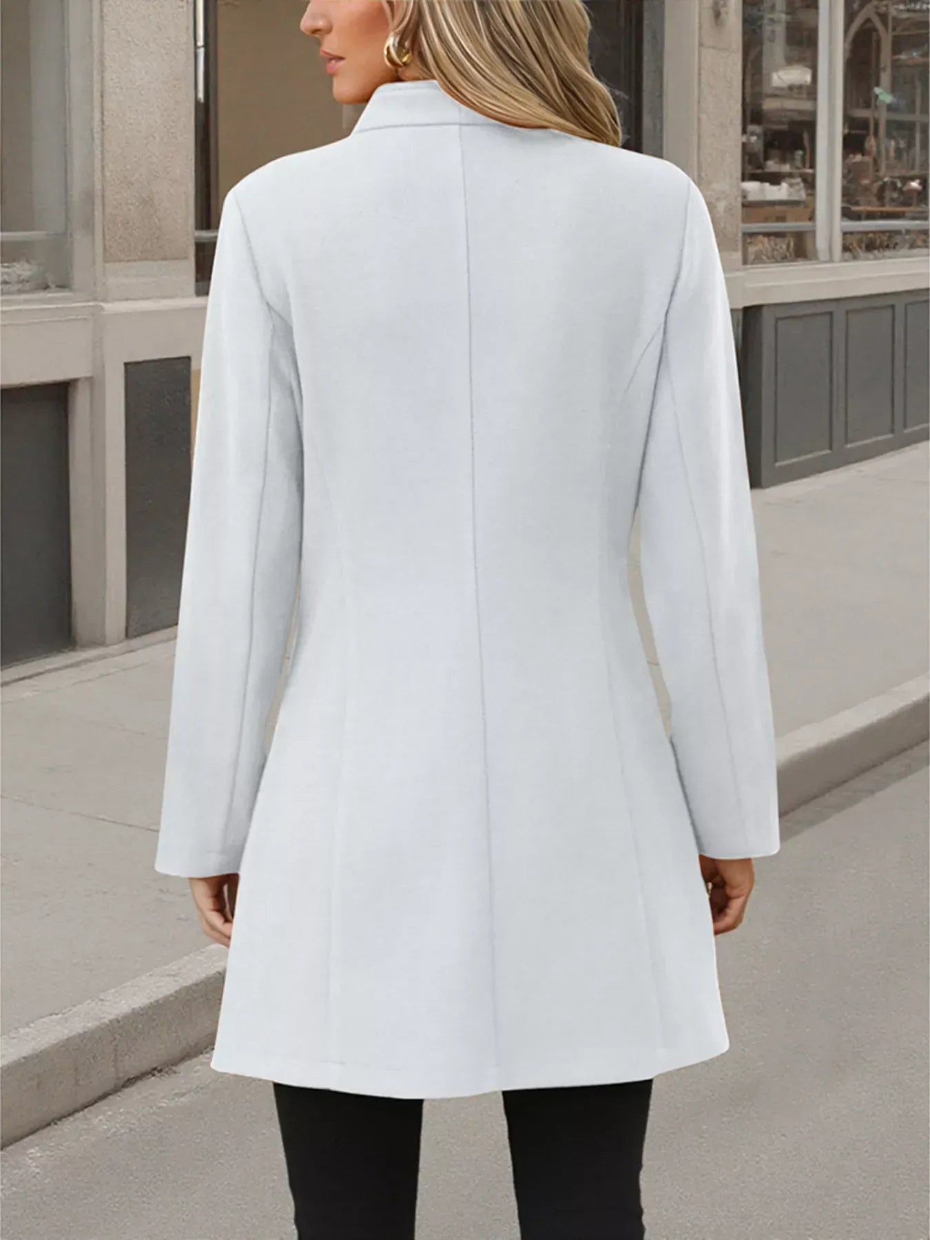 Button Up Long Sleeve Coat The Nichole Collection