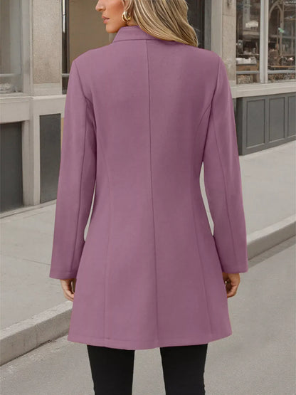 Button Up Long Sleeve Coat The Nichole Collection