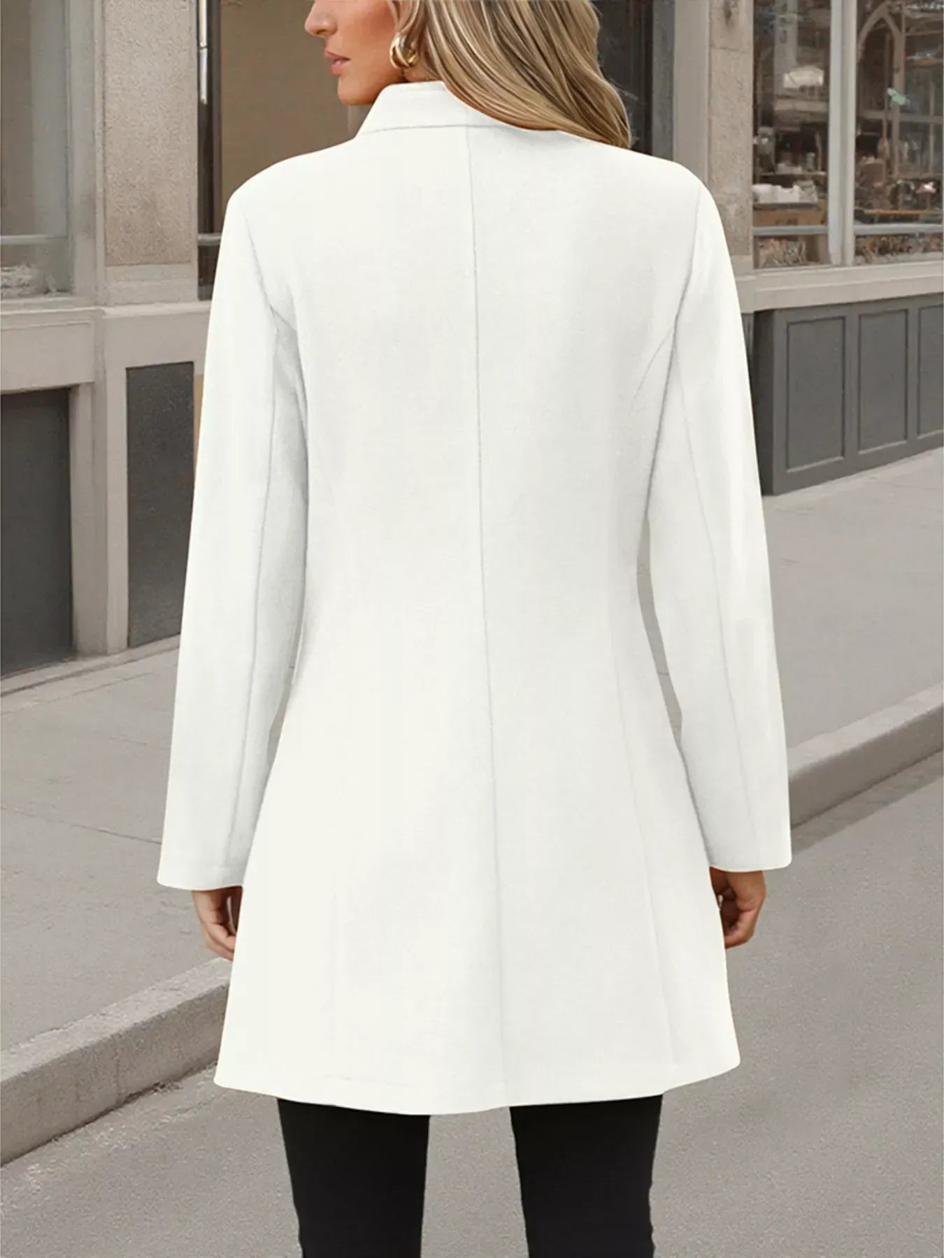 Button Up Long Sleeve Coat The Nichole Collection