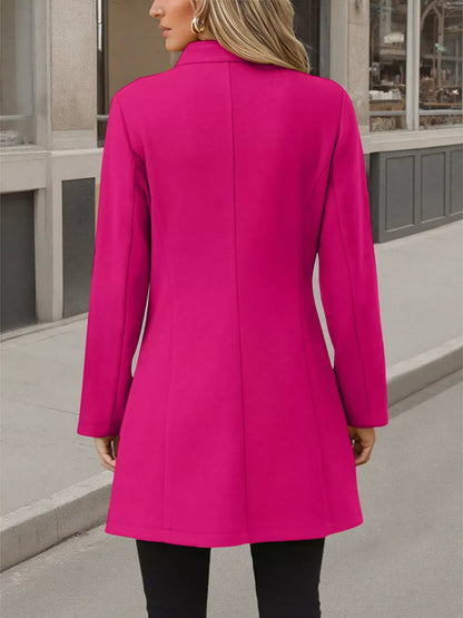 Button Up Long Sleeve Coat The Nichole Collection