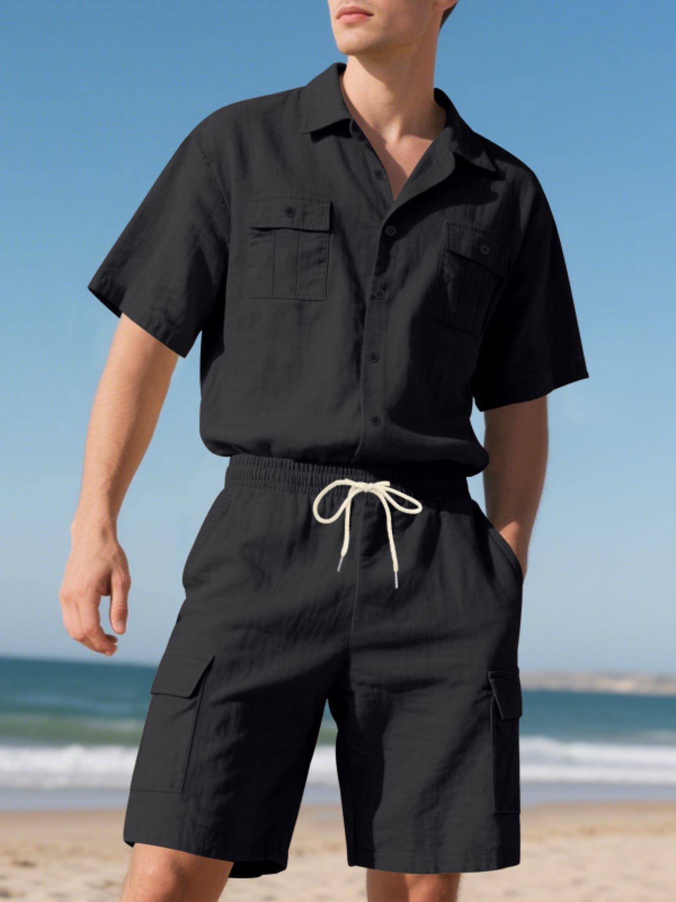 Button Up Shirt and Shorts Set | The Nichole Collection