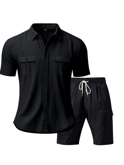 Button Up Shirt and Shorts Set | The Nichole Collection