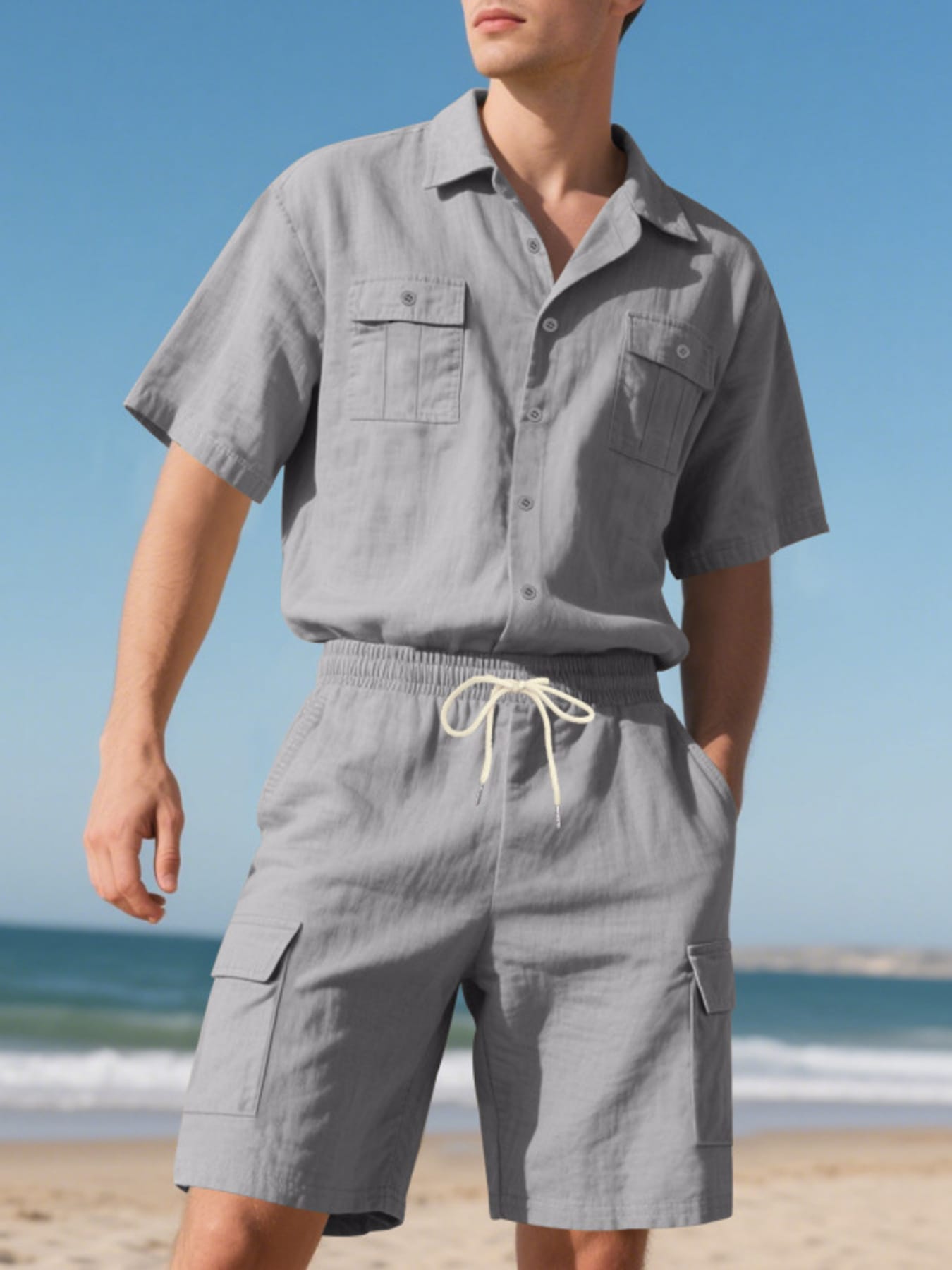 Button Up Shirt and Shorts Set | The Nichole Collection