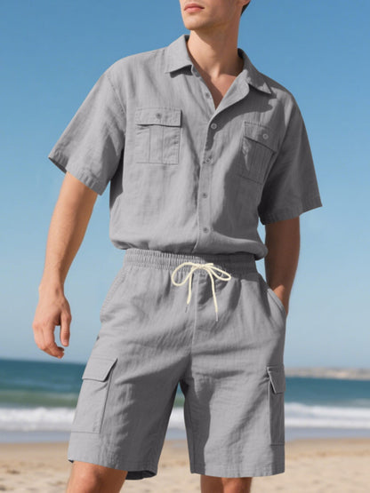 Button Up Shirt and Shorts Set | The Nichole Collection