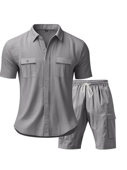 Button Up Shirt and Shorts Set | The Nichole Collection