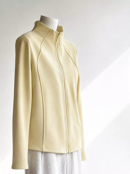 Sculpted Fit Fleece-Lined Zip-Up Jacket The Nichole Collection - Official Site
