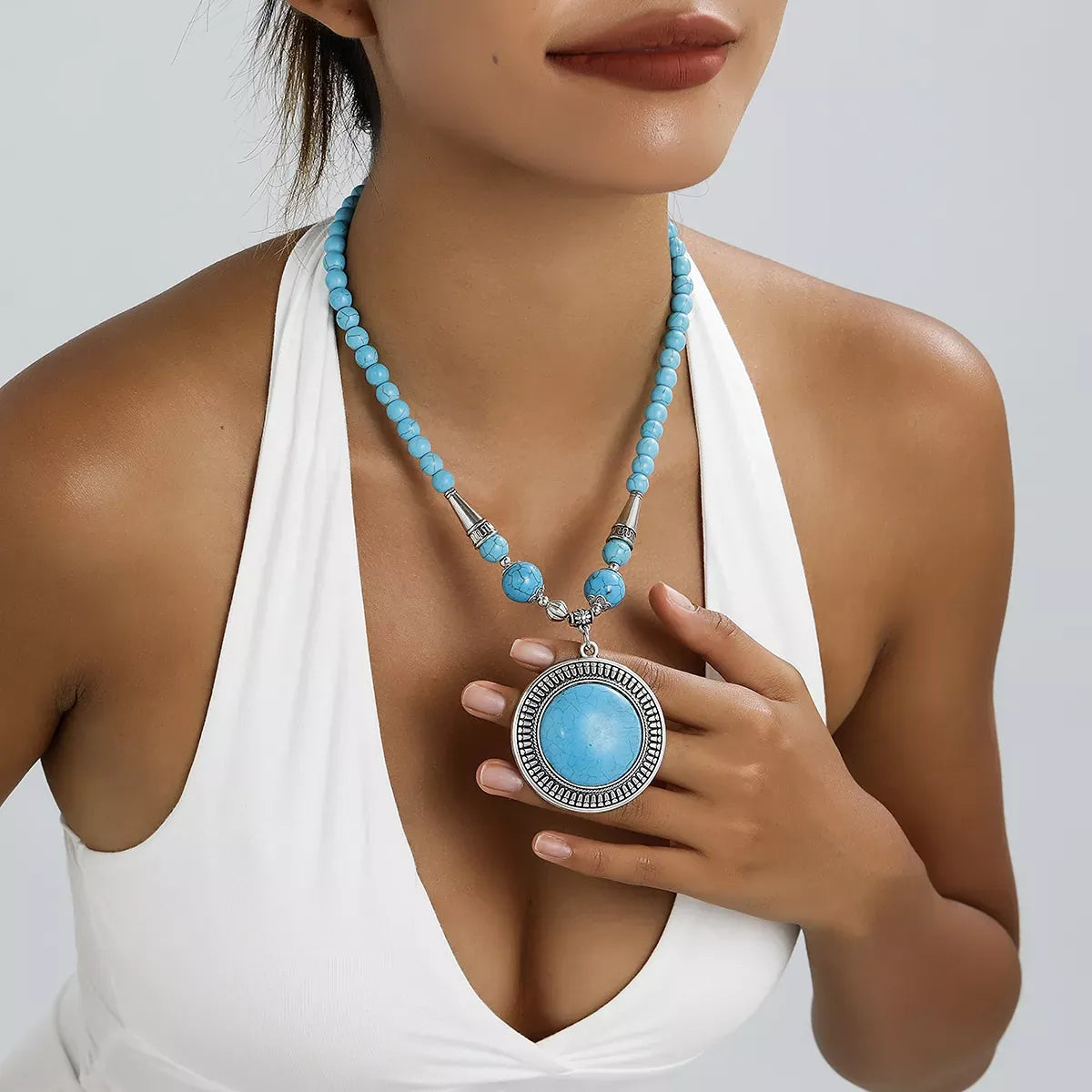 SONORA STATEMENT TURQUOISE NECKLACE The Nichole Collection - Official Site