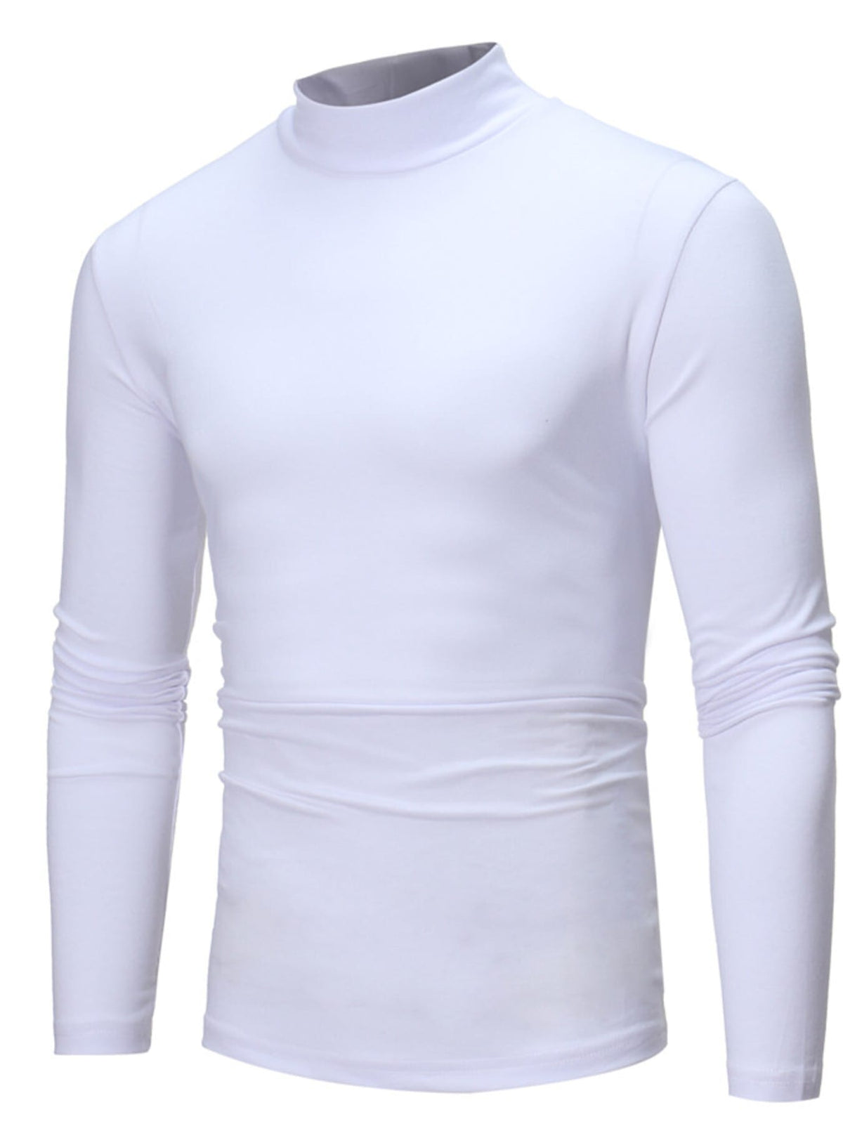 Men's Slim-Fit Mock-Neck Long-Sleeve Shirt Jonathan M Collection