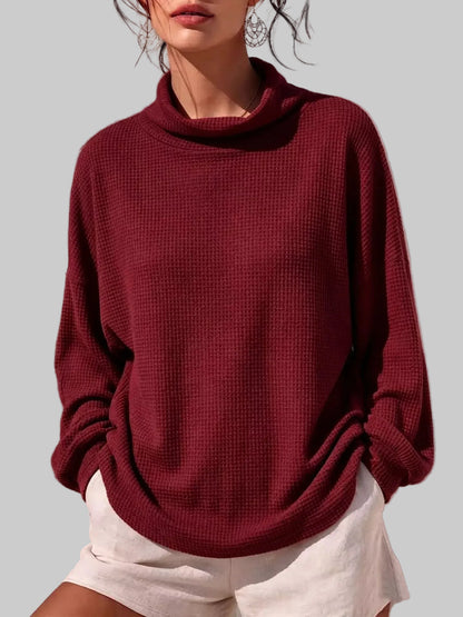 THE WAFFLE MOCK NECK SWEATER The Nichole Collection - Official Site