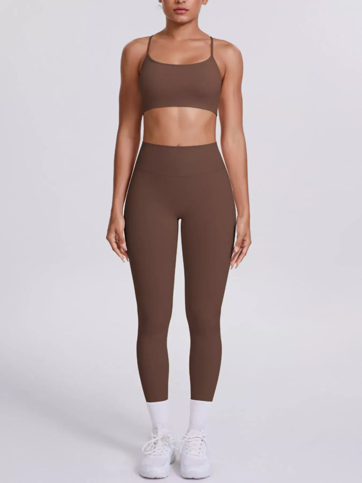 Criss-Cross Back Cami and Leggings Active Set The Nichole Collection - Official Site